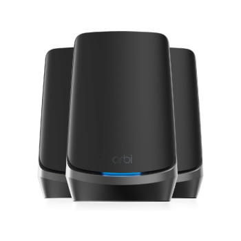 NETGEAR RBKE963B ORBI AX11000 Quad-band Wi-Fi 6E Router ( & 2 Extenders) - Black