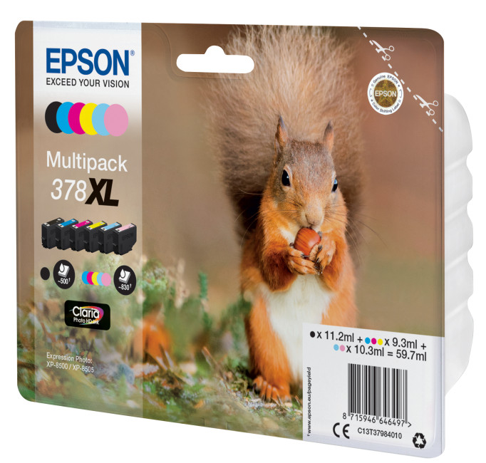 Genuine Epson C13T37984010 378XL Claria Photo HD Ink Multipack