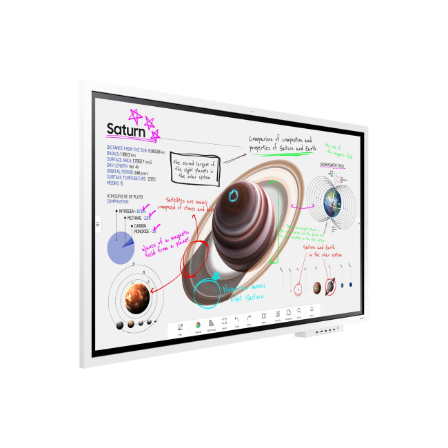 Refurbished Samsung WM65B interactive whiteboard 65" Touchscreen White - NO ACCESSORIES INCLUDED