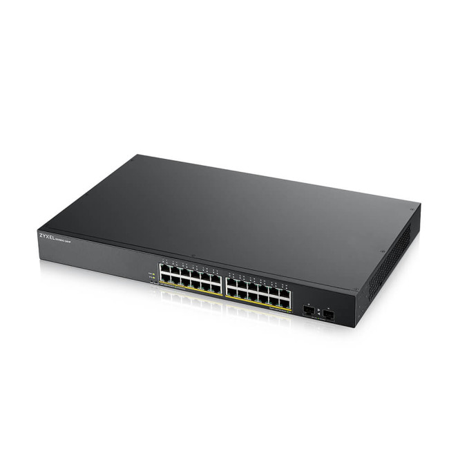Zyxel GS190024HPV2-GB0101F Managed 24 x Gigabit Ethernet RJ45+SFP Ports Network Switch