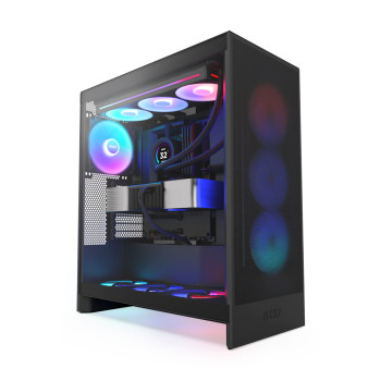 NZXT H7 Flow RGB Tempered Glass Mid Tower PC Case Black