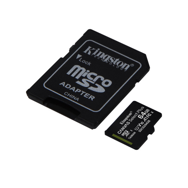 Kingston Technology Canvas Select Plus 64 GB MicroSDXC UHS-I Class 10 Memory Card