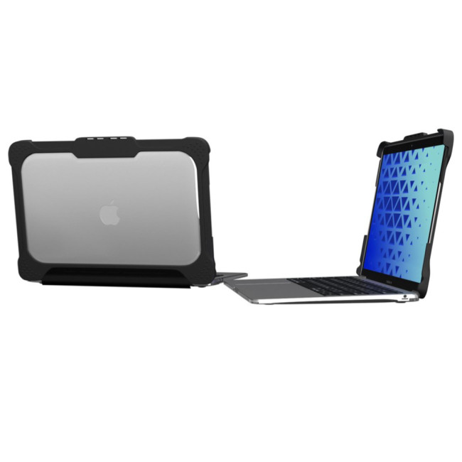 MAXCases Extreme Shell-L Anti-Shock Case for Macbook Air 13.6" - Clear Black