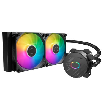 Refurbished Cooler Master MasterLiquid 240L Core ARGB Intel/AMD CPU Liquid Cooler Black