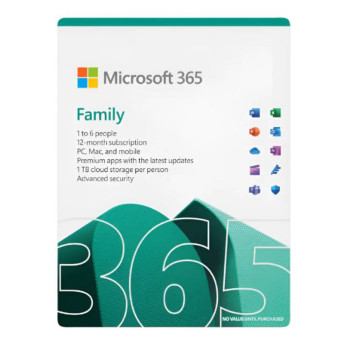 Microsoft 365 Home Premium - 1 Year Subscription - 32/64 bit Multilingual