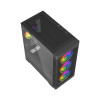 Vida Zephyr V2 Micro-ATX ARGB Tempered Glass Gaming PC Case - Black