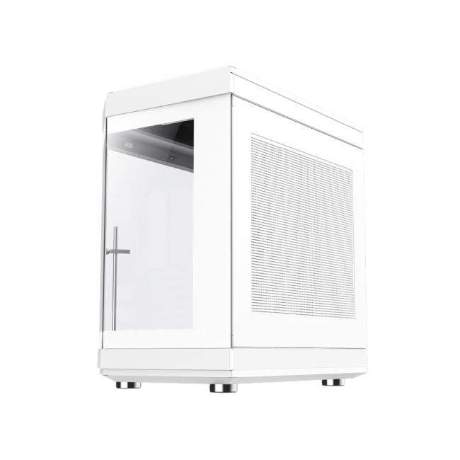 GameMax Hype ATX RGB Tempered Glass Mid Tower Gaming PC Case - White