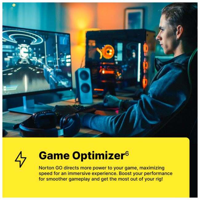 Norton 360 for Gamers - 50GB, 1 User, 3 Devices, 1-Year, Includes VPN & AntiScam, Enrollment Digital Key