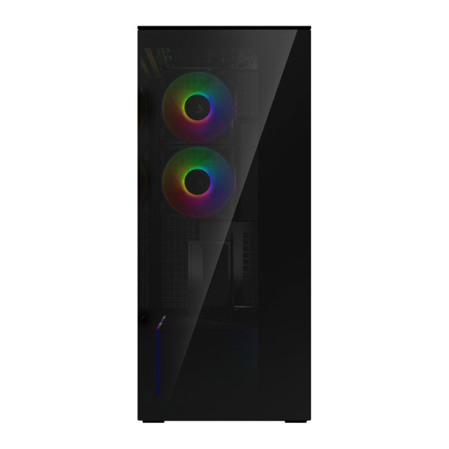 Arctic Xtender ARGB Tempered Glass w/ Vertical GPU Mount Mid Tower PC Case - Black