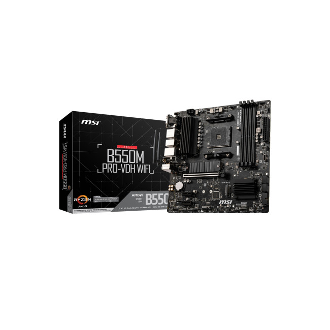 MSI AMD B550M PRO-VDH WIFI Socket AM4 DDR4 micro ATX Motherboard