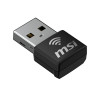 MSI AX 1800 Nano USB Adapter 1201 Mbps Wi-Fi 6 Black