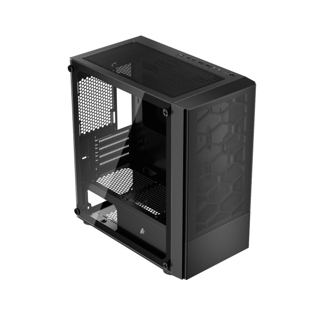 1st Player X4-M Tempered Glass Micro ATX Gaming Case - Black