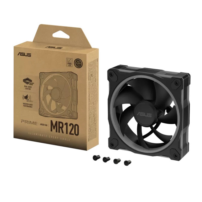 ASUS Prime MR120 ARGB 120mm PC Fan - Black