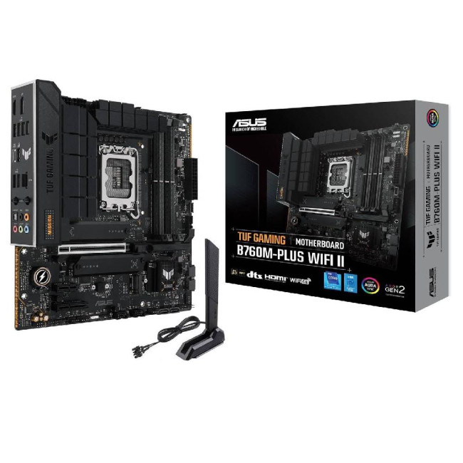 ASUS TUF GAMING B760M-PLUS WIFI II Intel B760 LGA1700 Micro-ATX Motherboard