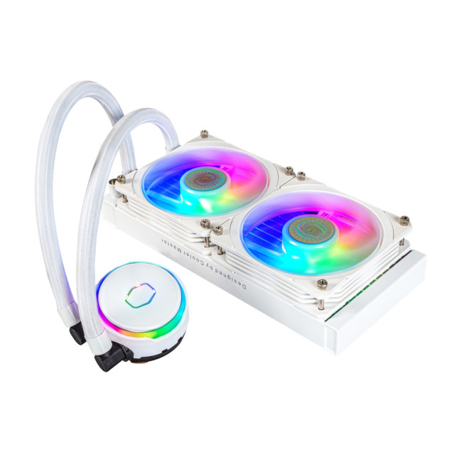 Cooler Master MasterLiquid PL240 Flux White 240mm All-In-One Hydro CPU Liquid Cooler