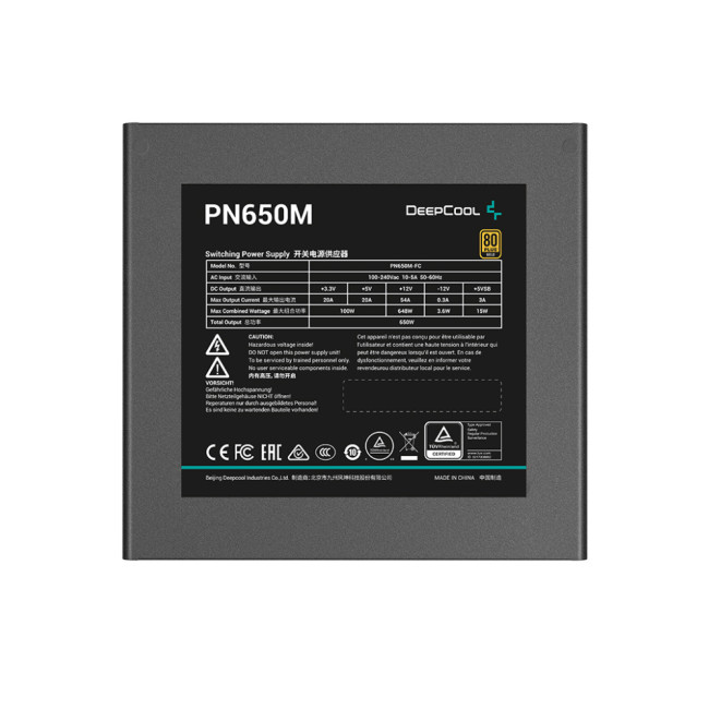 DeepCool PN650-M 650W 80+ Gold ATX 3.1 PSU Power Supply