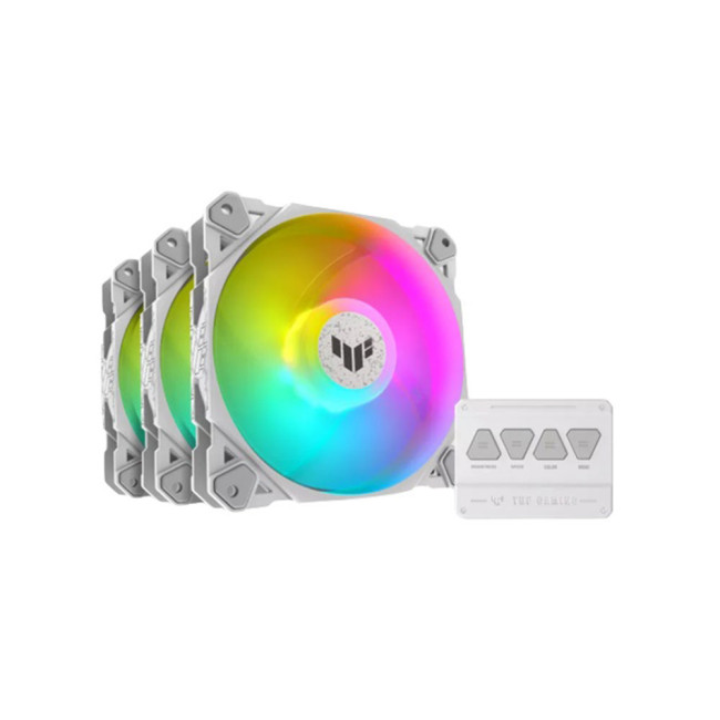 ASUS TUF GAMING TF120 ARGB WHITE EDITION 3IN1 Computer case Air cooler 12 cm 3 pc(s) - 90DA0033-B09030