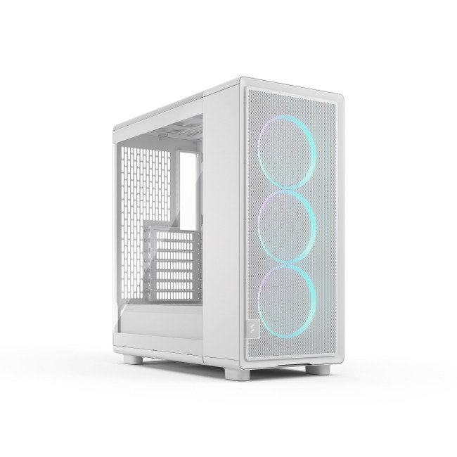 Fractal Design Epoch ATX Mid Tower Gaming PC Case - White TG RGB Clear