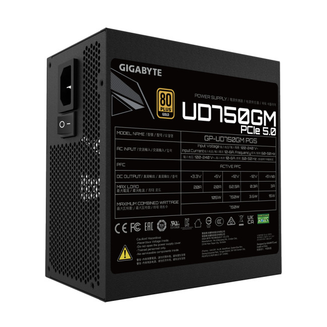 Gigabyte UD750GM 750W ATX 3.0 80 Plus Gold Power Supply