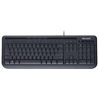 Microsoft Wired Keyboard 600 USB Full-size Waterproof French Keyboard Layout - Black
