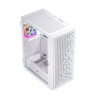 1st Player Go6-WH-4FS1 Tempered Glass Mid Tower Gaming Case - White with RGB Fans
