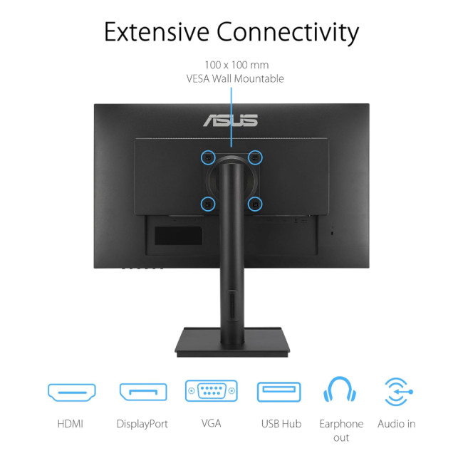 ASUS VA27DQFS 27" Full HD IPS 100 Hz 1 ms Height Adjustable Built-In Speakers Monitor