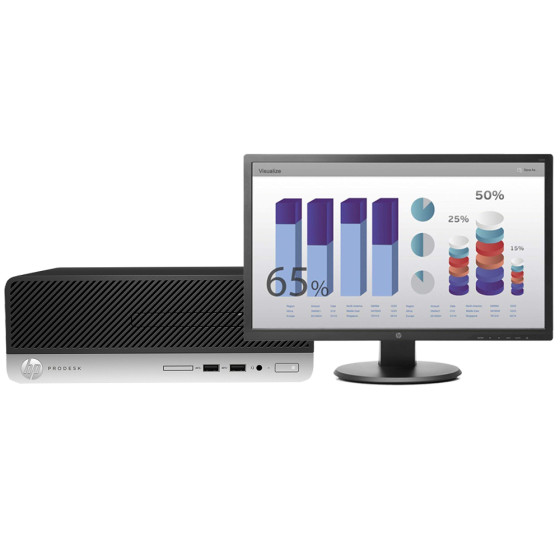 HP ProDesk 400 G4 SFF Intel Core i5 Desktop PC Bundle with 24" Full HD Monitor
