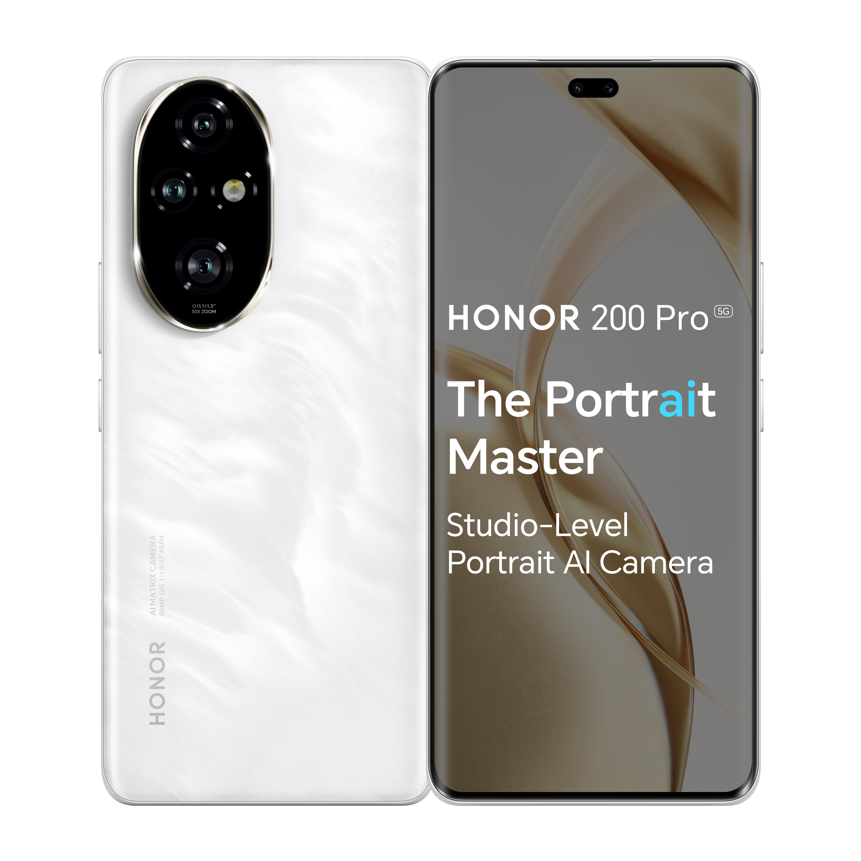 Honor Moonlight White 200 Pro Qualcomm Snapdragon Gen 3 6.78" 12Gb Ram 512Gb Storage Smartphone Size 7
