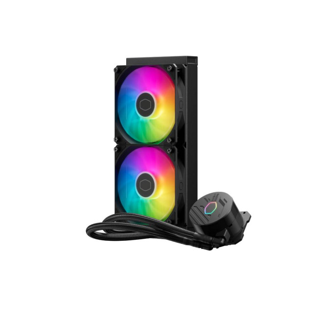 Refurbished Cooler Master MasterLiquid 240L Core ARGB Intel/AMD CPU Liquid Cooler Black