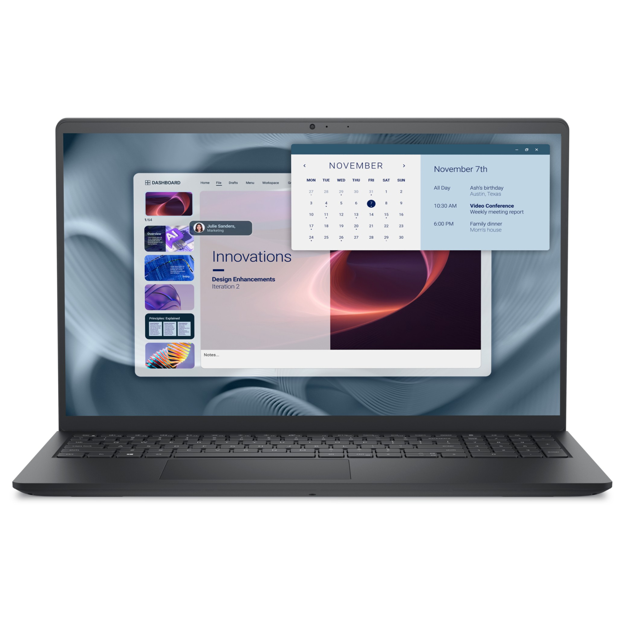 Dell Black Refurbished Pro 15 Essential Pv15250 Intel Core I7-1355U 16Gb Ram 512Gb Ssd 15.6" Windows 11 Pro Laptop