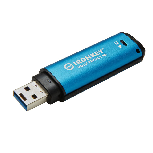 USB Stick Kingston Technology IronKey Vault Privacy 50 USB flash drive 16GB USB 3.2 Flash Drive - Blue