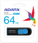 ADATA DashDrive UV128 64GB USB flash drive USB Type-A 3.2 Gen 1 (3.1 Gen 1) Blac