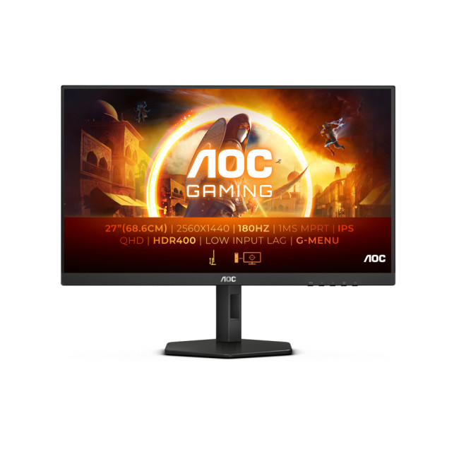 AOC G4 Q27G4X 27" 2560 x 1440 Quad HD IPS LCD 180 Hz 0.5 ms Flat Gaming Monitor