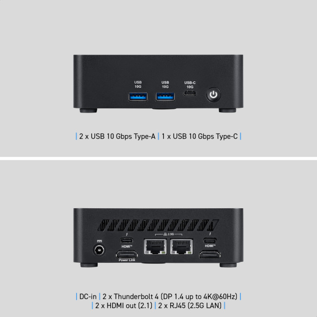 MSI Cubi NUC AI 1UMG Intel Core Ultra 5 125H NO RAM NO Storage NO OS Barebone Mini Desktop PC