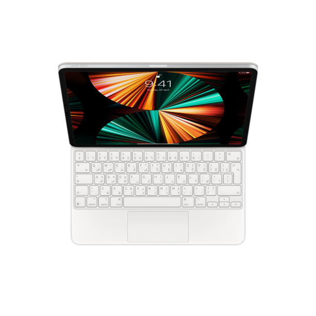 Refurbished Apple Magic Keyboard for iPad Pro 12.9 inch 6th/5th/4th/3rd And Folio Case Gen ARABIC LAYOUT White
