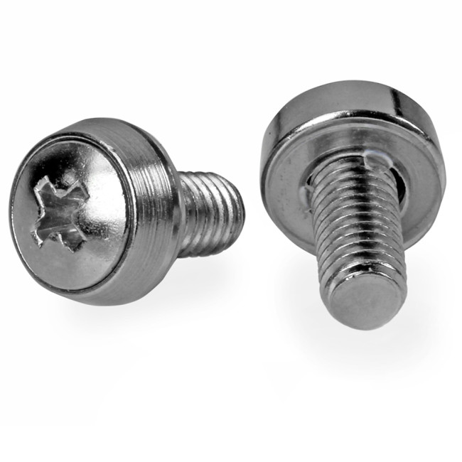 StarTech CABSCREWSM62 100 M6 Screws Mounting Hardware Rack Accessories - Silver