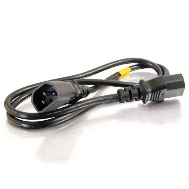 C2G 1.2m 16AWG 250V Computer Power Extension Cord C13 to C14 Connector