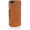 Pipetto Skinny Folio Leather Wallet Case for iPhone 5/5S Access to All Ports Tan