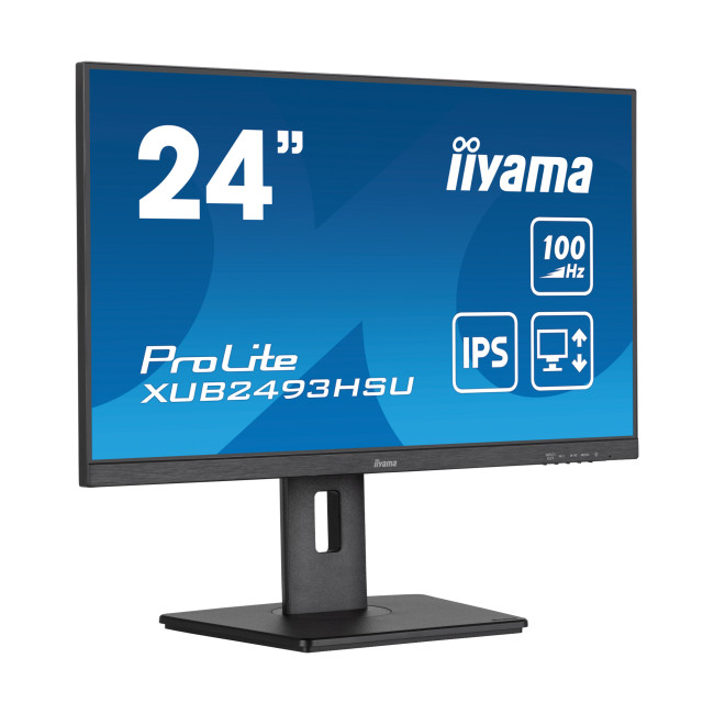 iiyama ProLite XUB2493HSU 24" IPS Full HD 100Hz Height Adjustable Monitor with Speakers