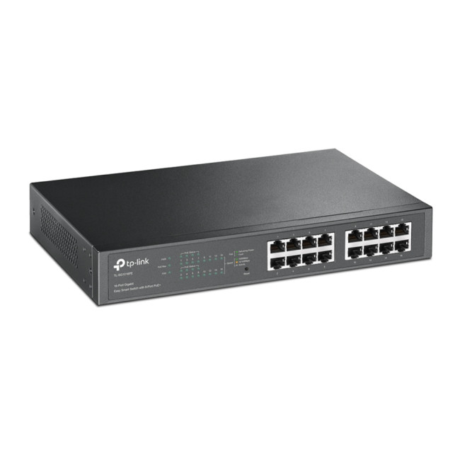 TP-LINK TL-SG1016PE 32 Gbit/s Rack Mountable Managed 16 x Gigabit Ethernet RJ45 Network Switch