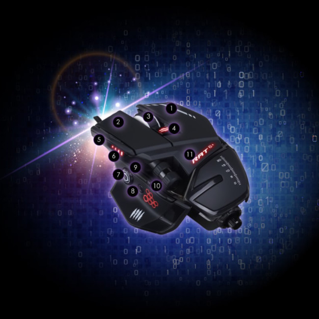 Mad Catz rat 6+ Optical USB Gaming Mouse - Black