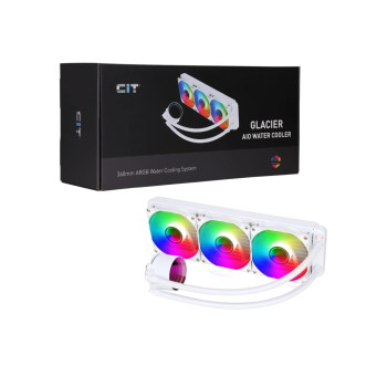 CiT Pro Glacier 360mm 4-Pin PWM ARGB Infinity AIO Liquid Cooler White