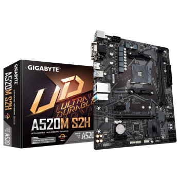 GIGABYTE AMD A520M S2H DDR4 micro ATX Socket AM4 Motherboard