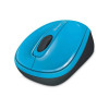 Microsoft Wireless Mobile Mouse 3500 Ambidextrous Bluetrack - Cyan Blue