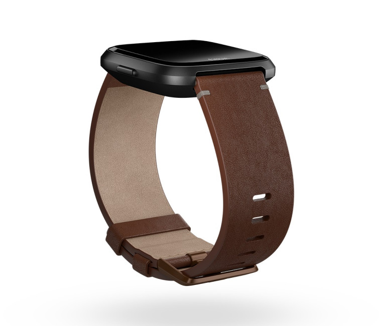 Fitbit Cognac Large Hand-crafted High-quality Horween Leather Band, Buckle Clasp