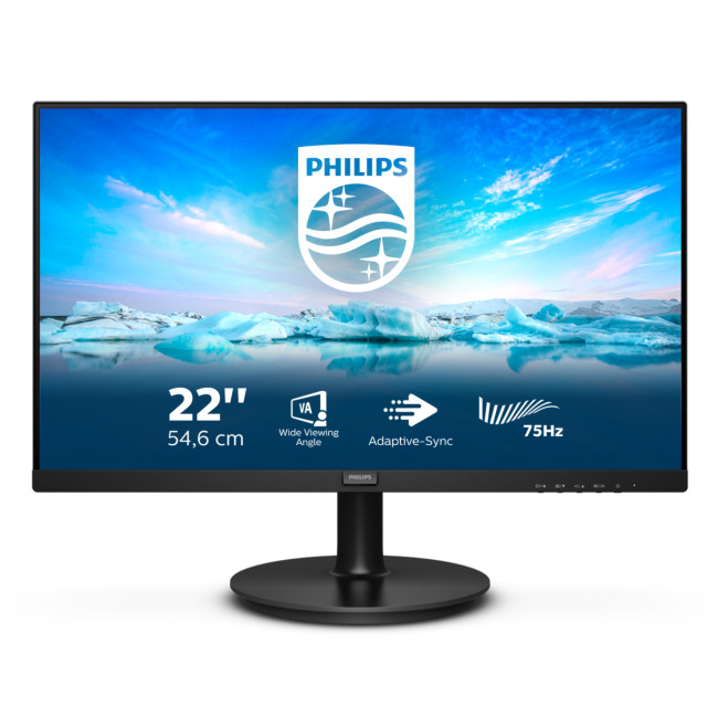 Philips 222V8LA/00 21.5" Full HD 75Hz VA Business Monitor with Speakers