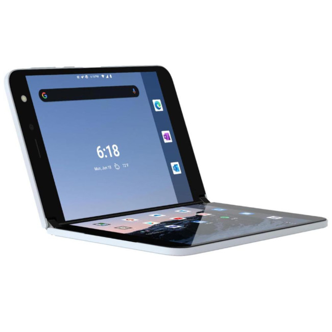 Refurbished Microsoft Surface Duo Qualcomm Snapdragon 855 6GB RAM 128GB Storage 8.1" AMOLED Smartphone - Glacier