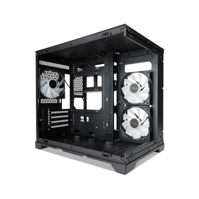 Tecware VXN Evo Micro-ATX Dual-Chamber Gaming PC Case - Black