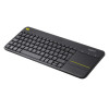 Logitech K400 Plus Hungarian QWERTZ Corded Wireless Touch Keyboard - Black