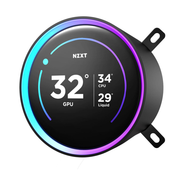 NZXT Kraken Elite 240 Intel/AMD AIO Liquid Cooler w/ 2.72" IPS LCD - Black